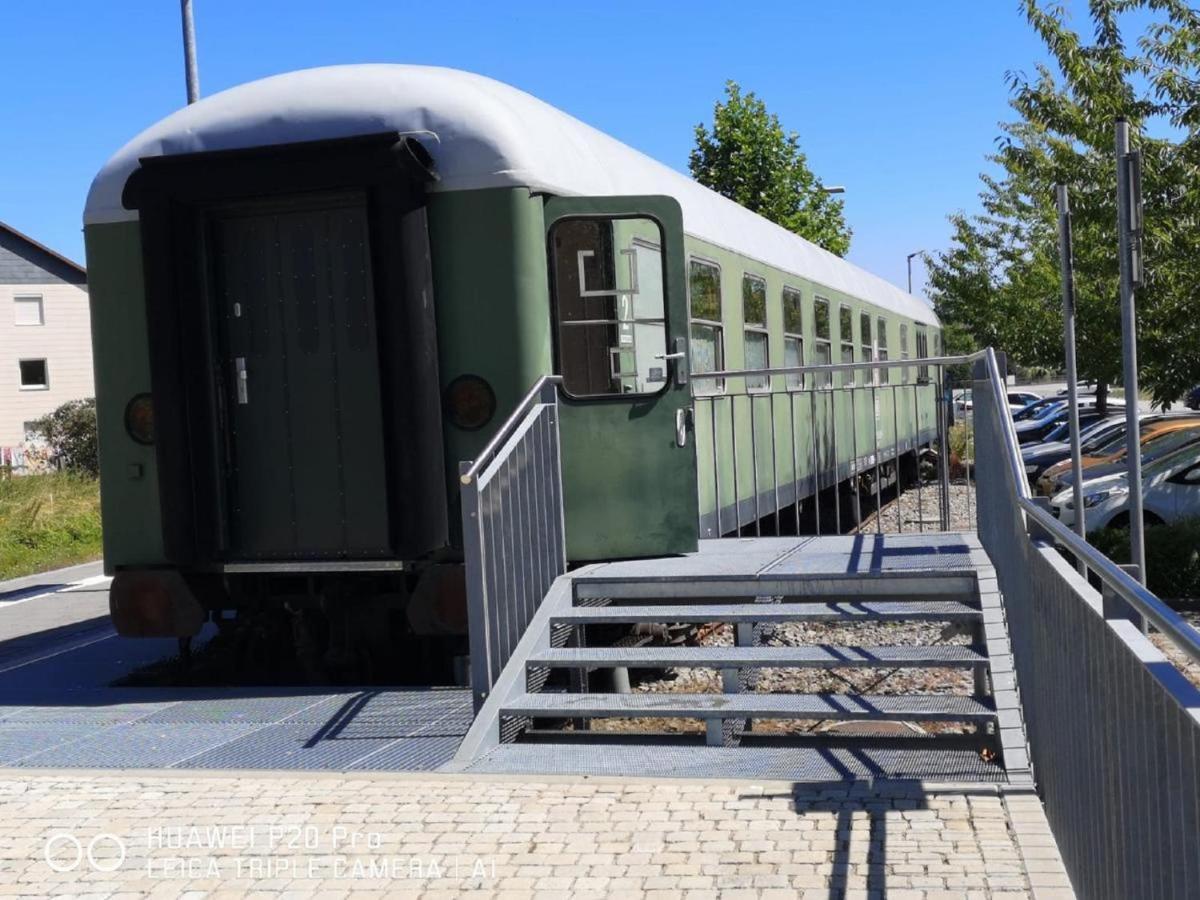 Uebernachten Im Nostalgischen Bahnwaggon Lägenhet Bogen Exteriör bild